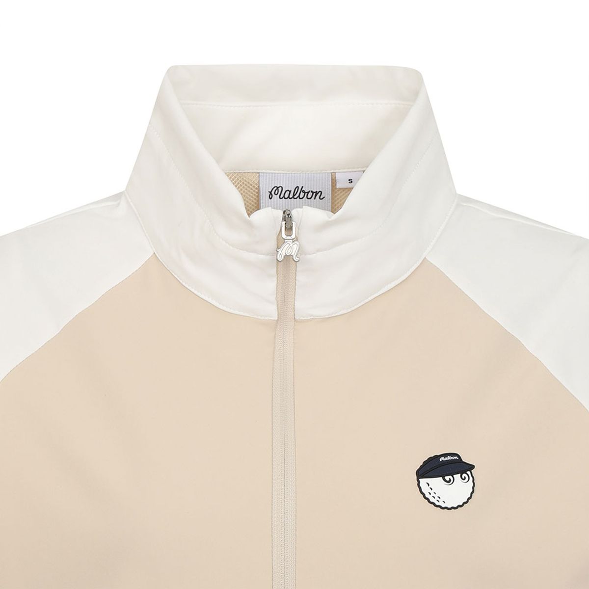 말본 골프(MALBON GOLF) 하프슬리브 컬러블럭 자켓 BEIGE (WOMAN)