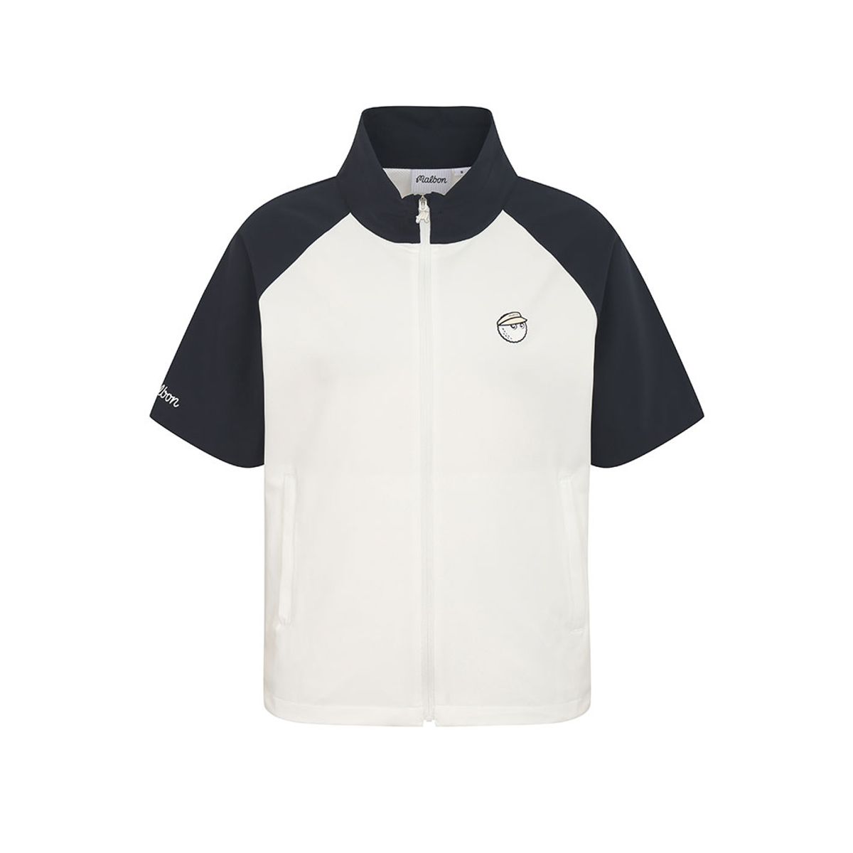 말본 골프(MALBON GOLF) 하프슬리브 컬러블럭 자켓 WHITE (WOMAN)