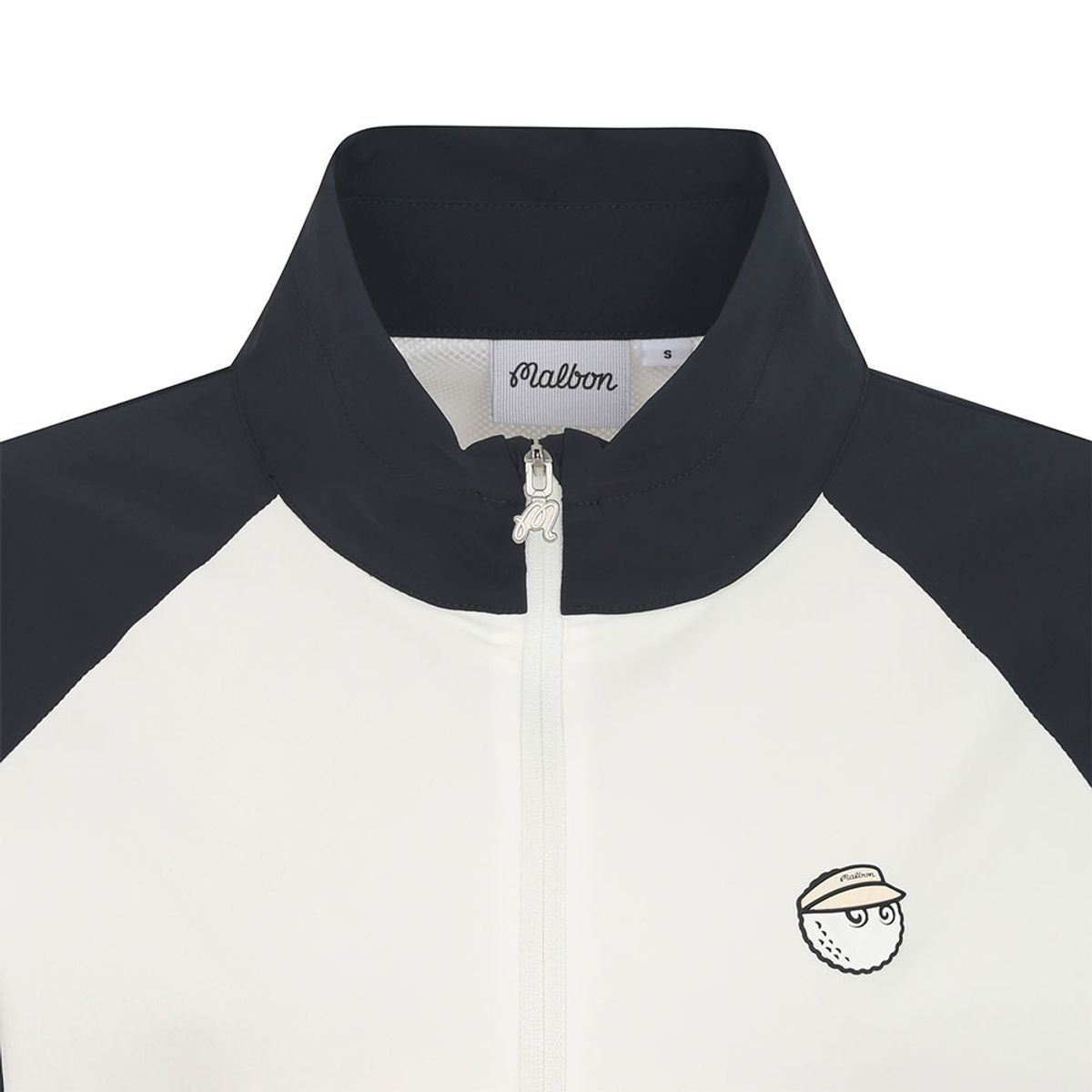 말본 골프(MALBON GOLF) 하프슬리브 컬러블럭 자켓 WHITE (WOMAN)