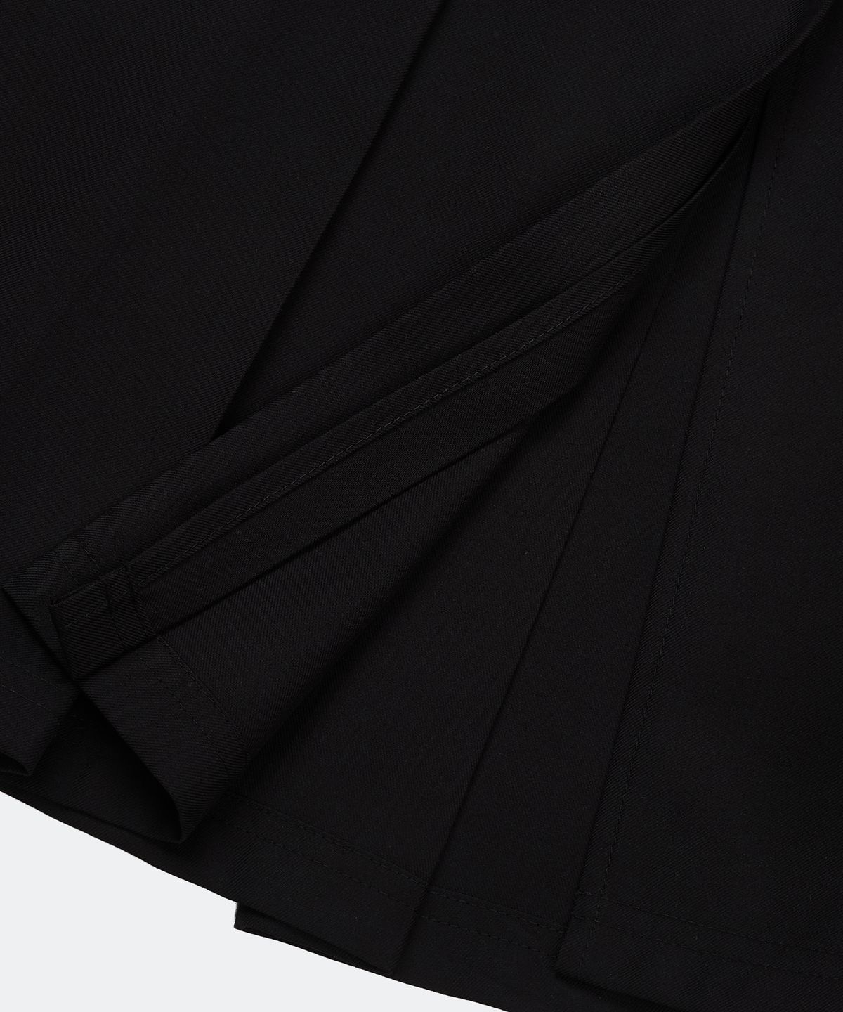 유지(YUJI) MIDI PLEATED SKIRT BLACK