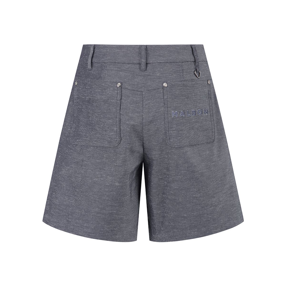 말본 골프(MALBON GOLF) A라인 린넨 코튼 혼방 하프팬츠 NAVY (WOMAN)