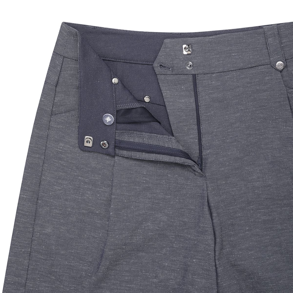 말본 골프(MALBON GOLF) A라인 린넨 코튼 혼방 하프팬츠 NAVY (WOMAN)