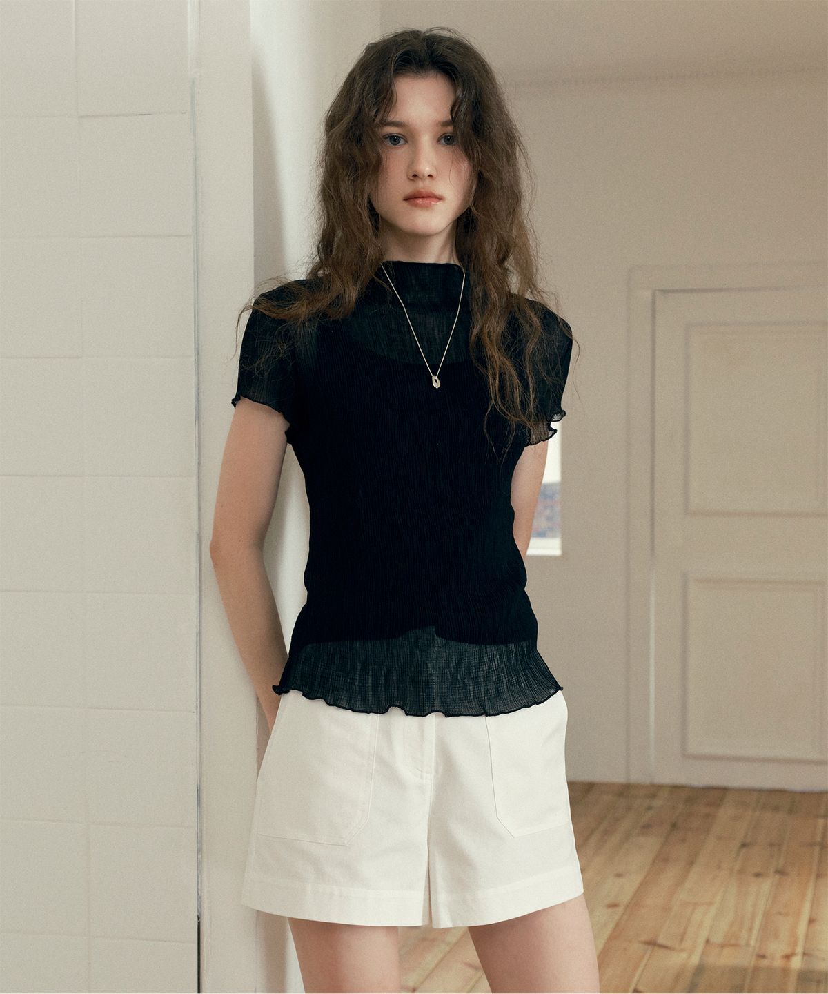 쥬시쥬디(JUCYJUDY) 모크넥시어블라우스 J1BL321D