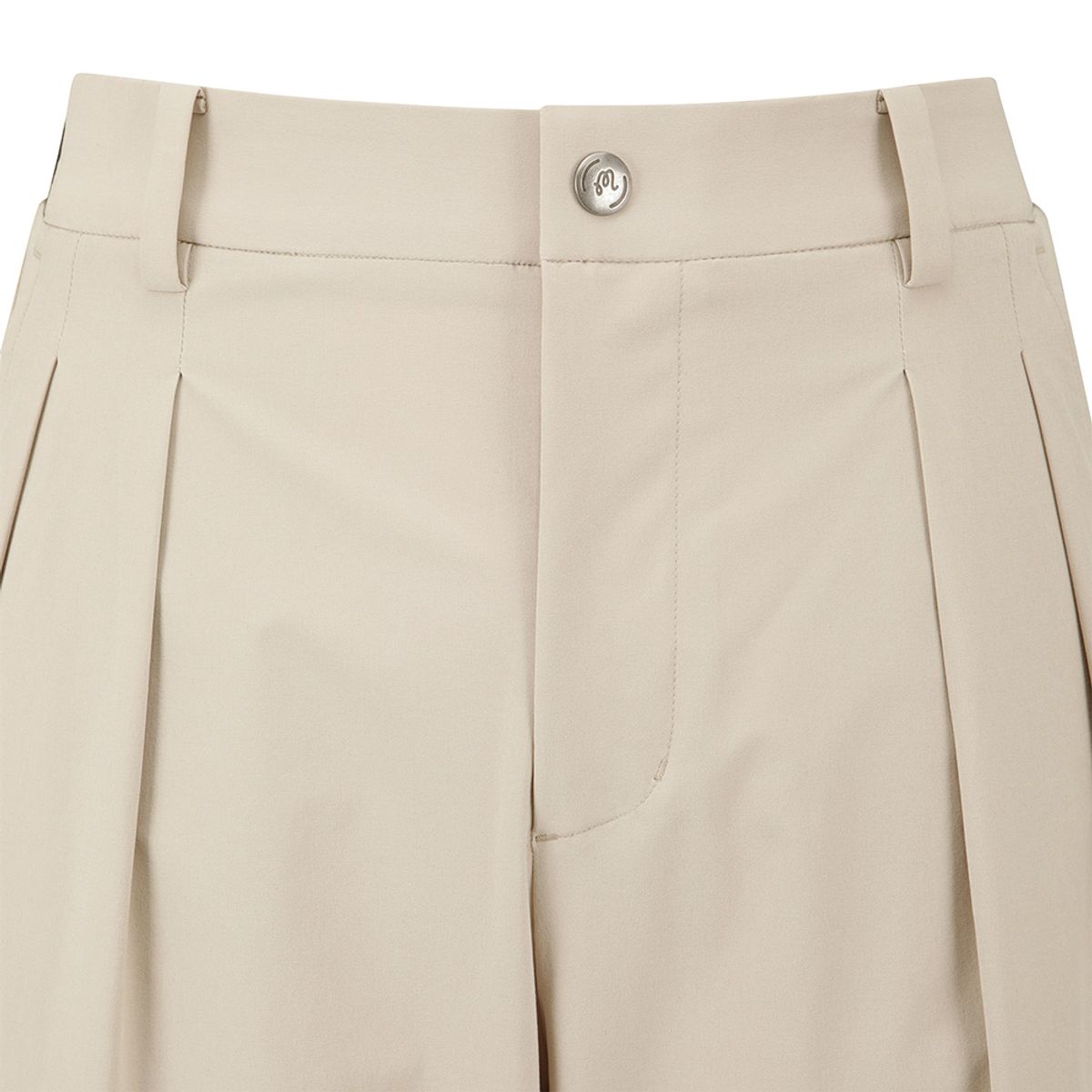 말본 골프(MALBON GOLF) 투턱 세미 와이드 팬츠 LIGHT BEIGE (MAN)