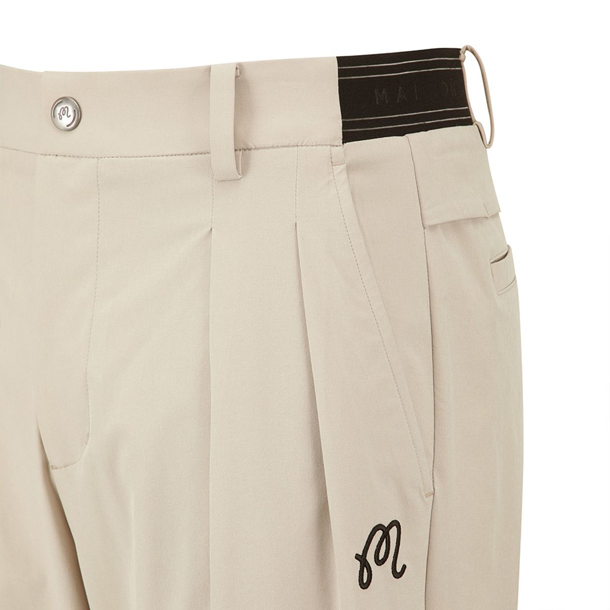 말본 골프(MALBON GOLF) 투턱 세미 와이드 팬츠 LIGHT BEIGE (MAN)