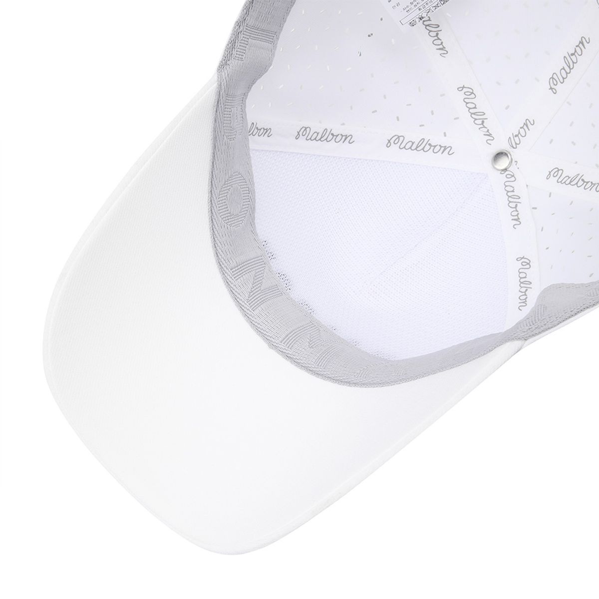 말본 골프(MALBON GOLF) 말본 레터링 타공 볼캡 OFF WHITE