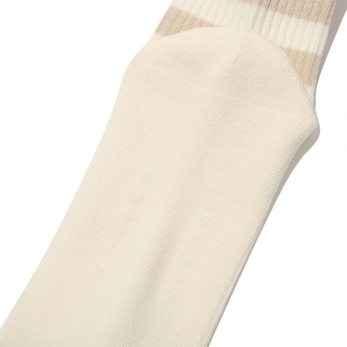 말본 골프(MALBON GOLF) 언발란스 스트라이프 와펜 크루 삭스 BEIGE