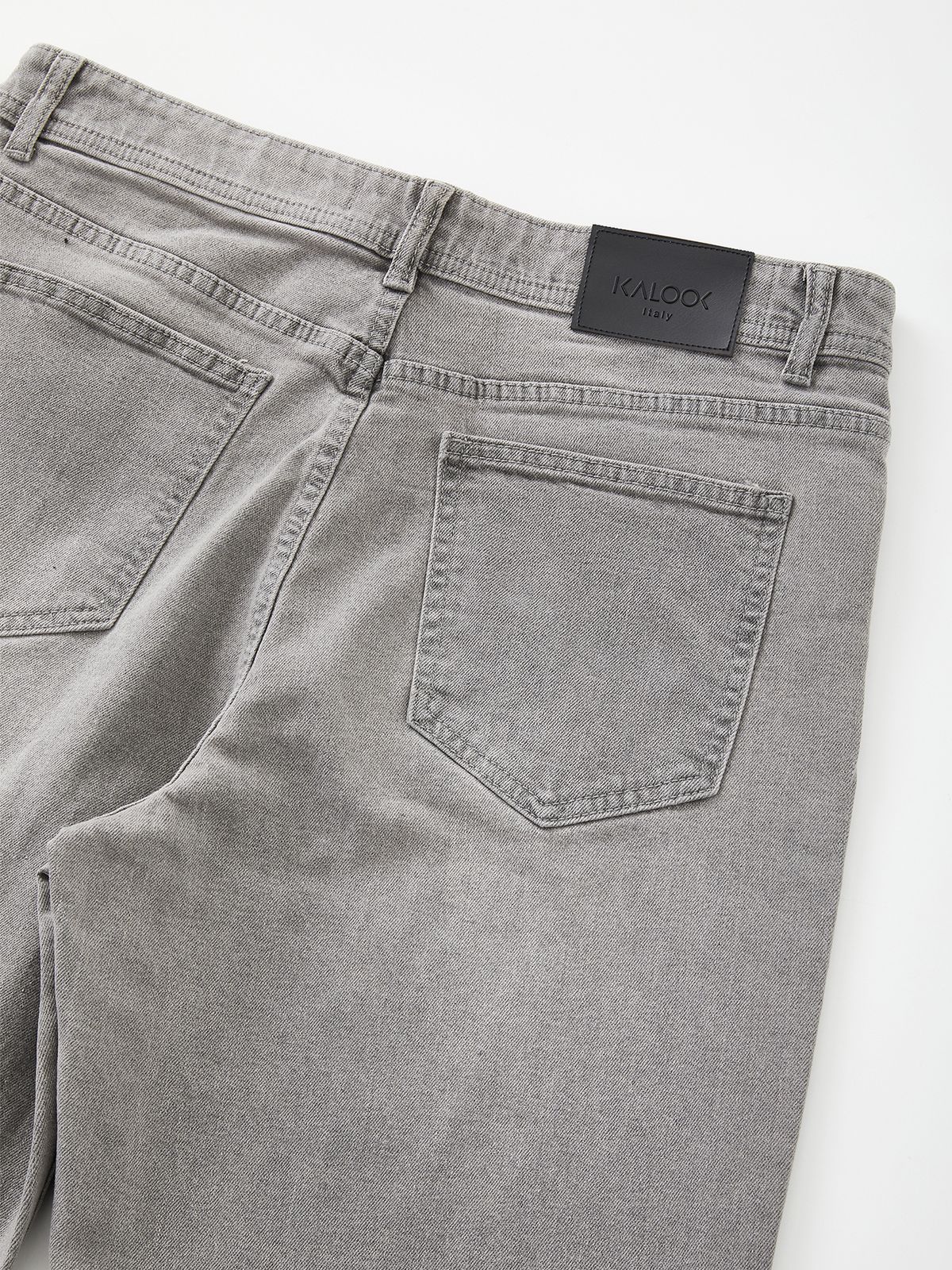 이카룩(IKALOOK) 봄가을 세미와이드 스판 그레이 데님 DJN128