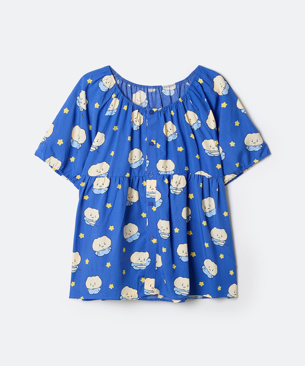스파오(SPAO) [망그러진곰] 셔링 파자마(BLUE)_SPPPG23U08