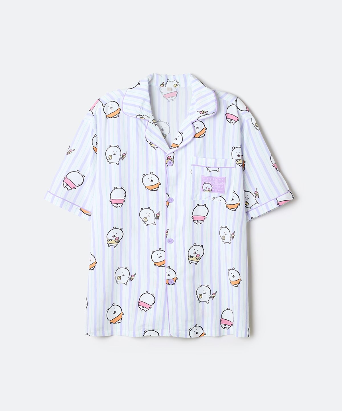 스파오(SPAO) [담곰이] 엄청 시원하담곰 반팔 파자마(LIGHT PURPLE)_SPPPG25U04