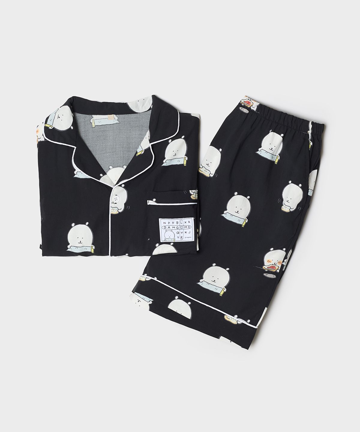 스파오(SPAO) [담곰이] 엄청 시원하담곰 반팔 파자마(BLACK)_SPPPG25U04