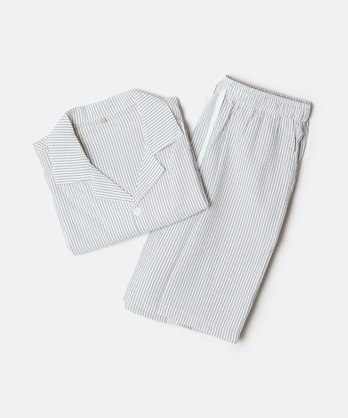 스파오(SPAO) [COMFORT] 시어서커 반팔 파자마_SPLOG37A01
