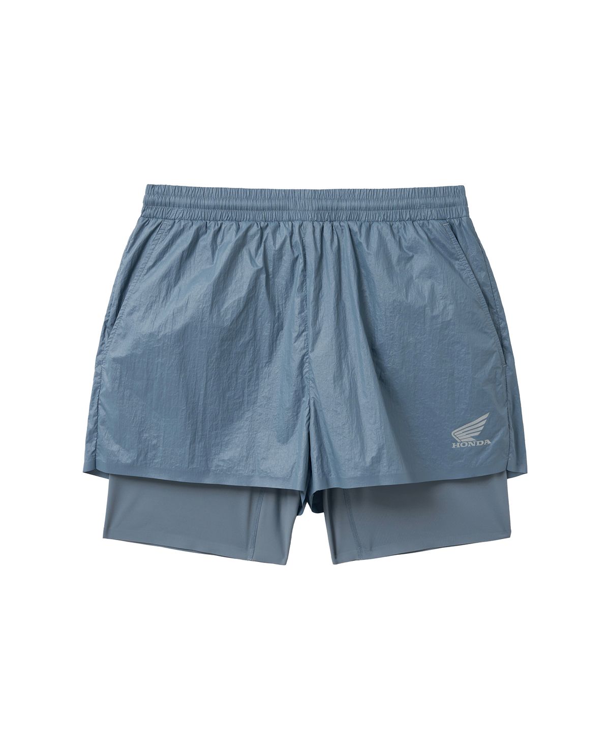 핍스 모터사이클(PHYPS MOTORCYCLE) Speed Run Layered Shorts Vintage Blue