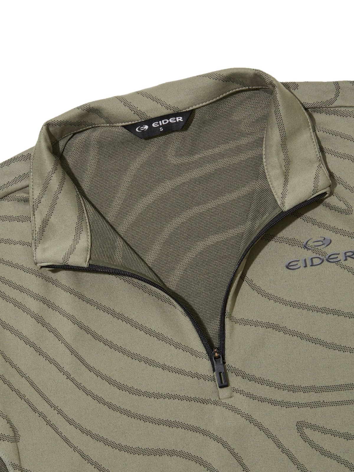 아이더(EIDER) HERITAGE (헤리티지) 여성 하이테크 반팔 짚업 티셔츠_Light Khaki