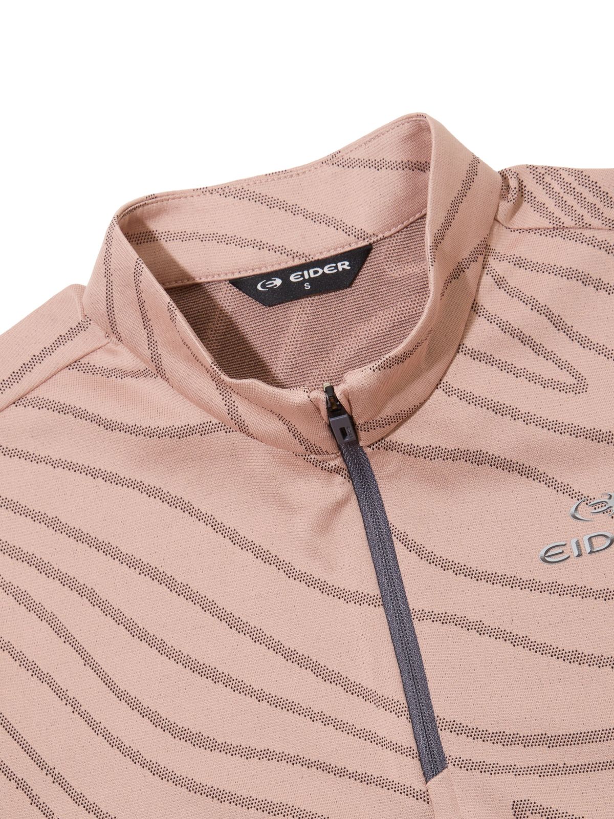 아이더(EIDER) HERITAGE (헤리티지) 여성 하이테크 반팔 짚업 티셔츠_POWDER PINK
