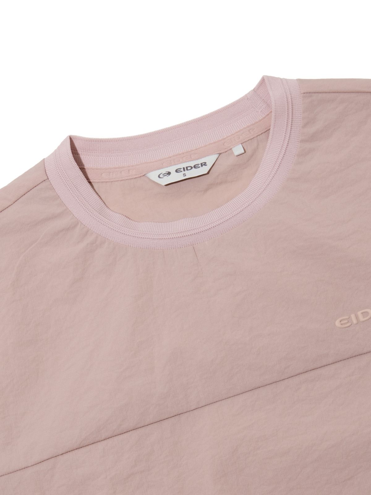 아이더(EIDER) brrr (브르르) 여성 우븐 라운드 티셔츠_Light Pink