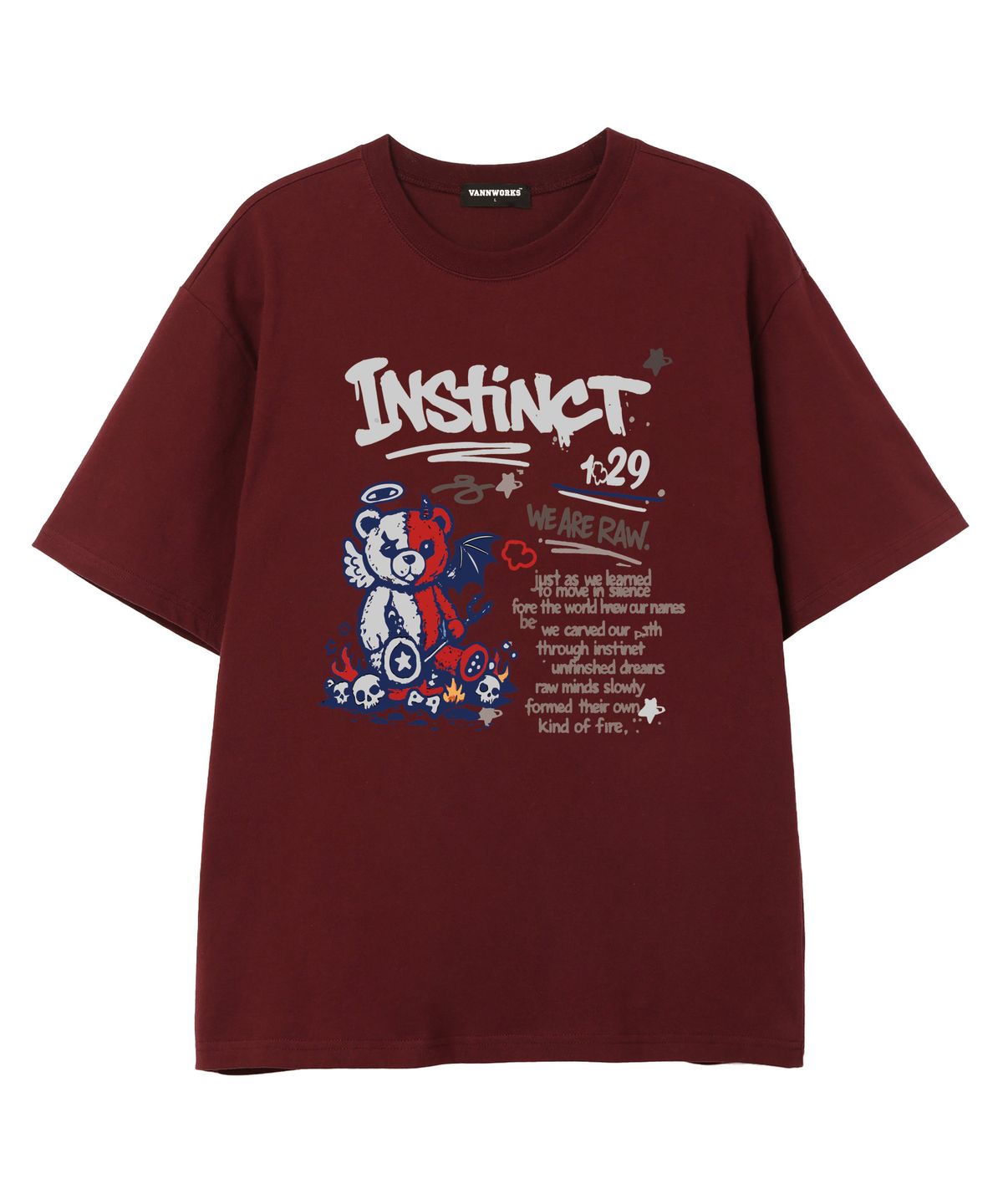 밴웍스(VANNWORKS) INSTINCT 반팔 티셔츠 (VS0225) 버건디