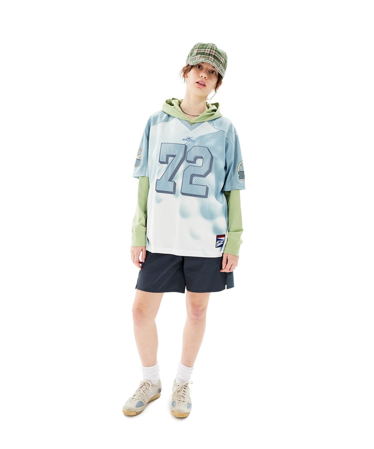 썬러브투어(SUNLOVETOUR) Swing Work Cap Green Plaid