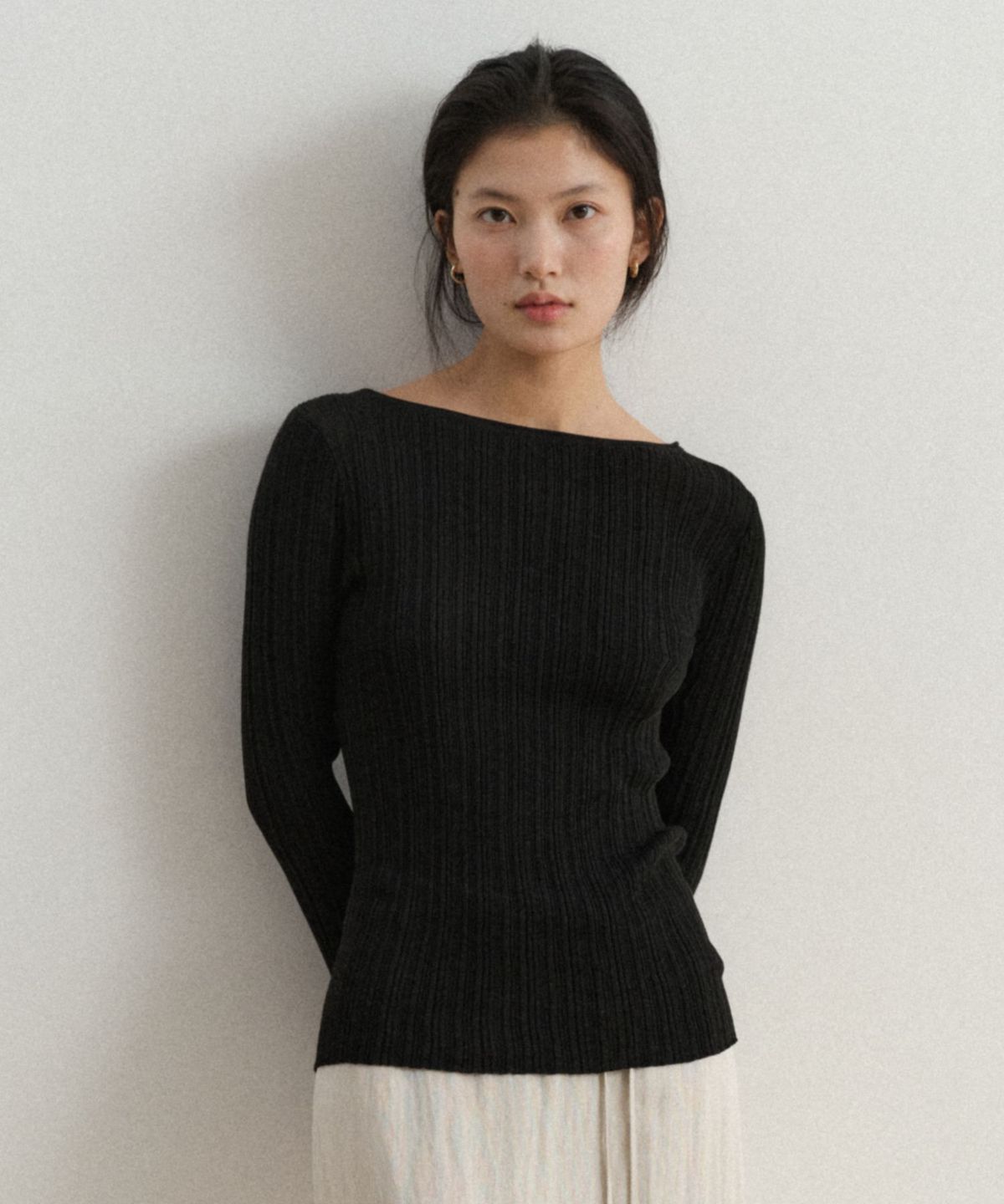 토와브(TOWAV) ESEN SLIM KNIT_BLACK