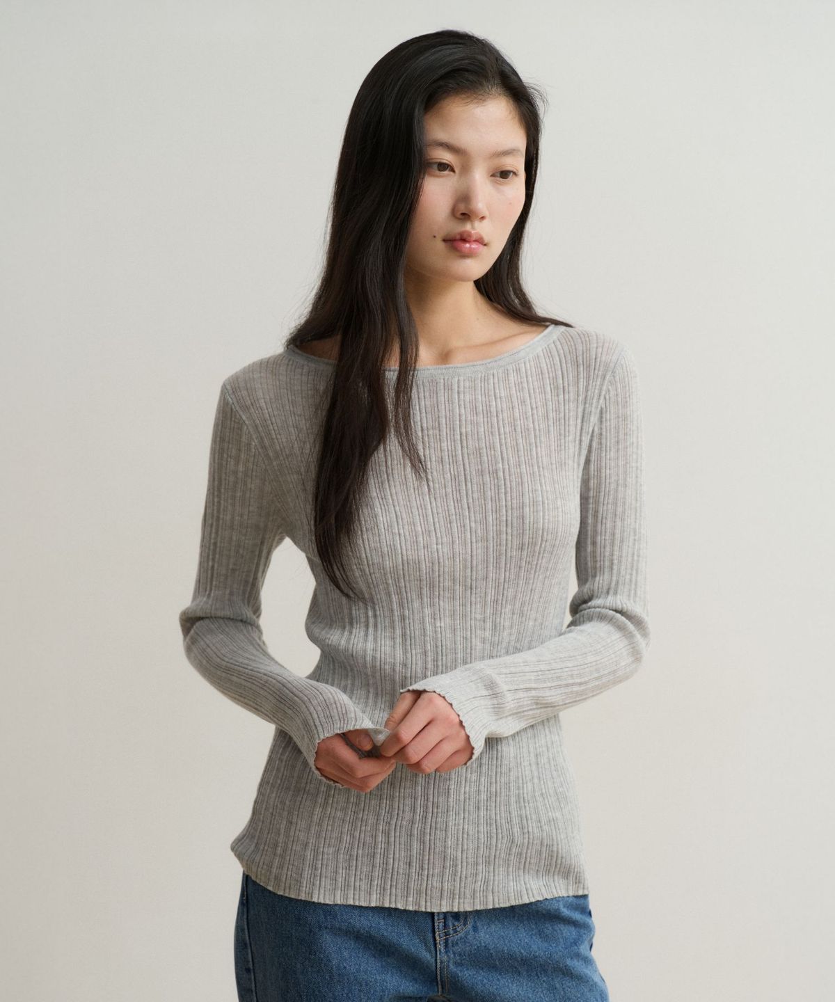 토와브(TOWAV) ESEN SLIM KNIT_GREY