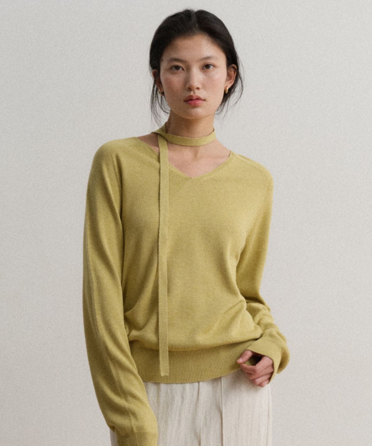 토와브(TOWAV) LISS V TIE KNIT_LIME