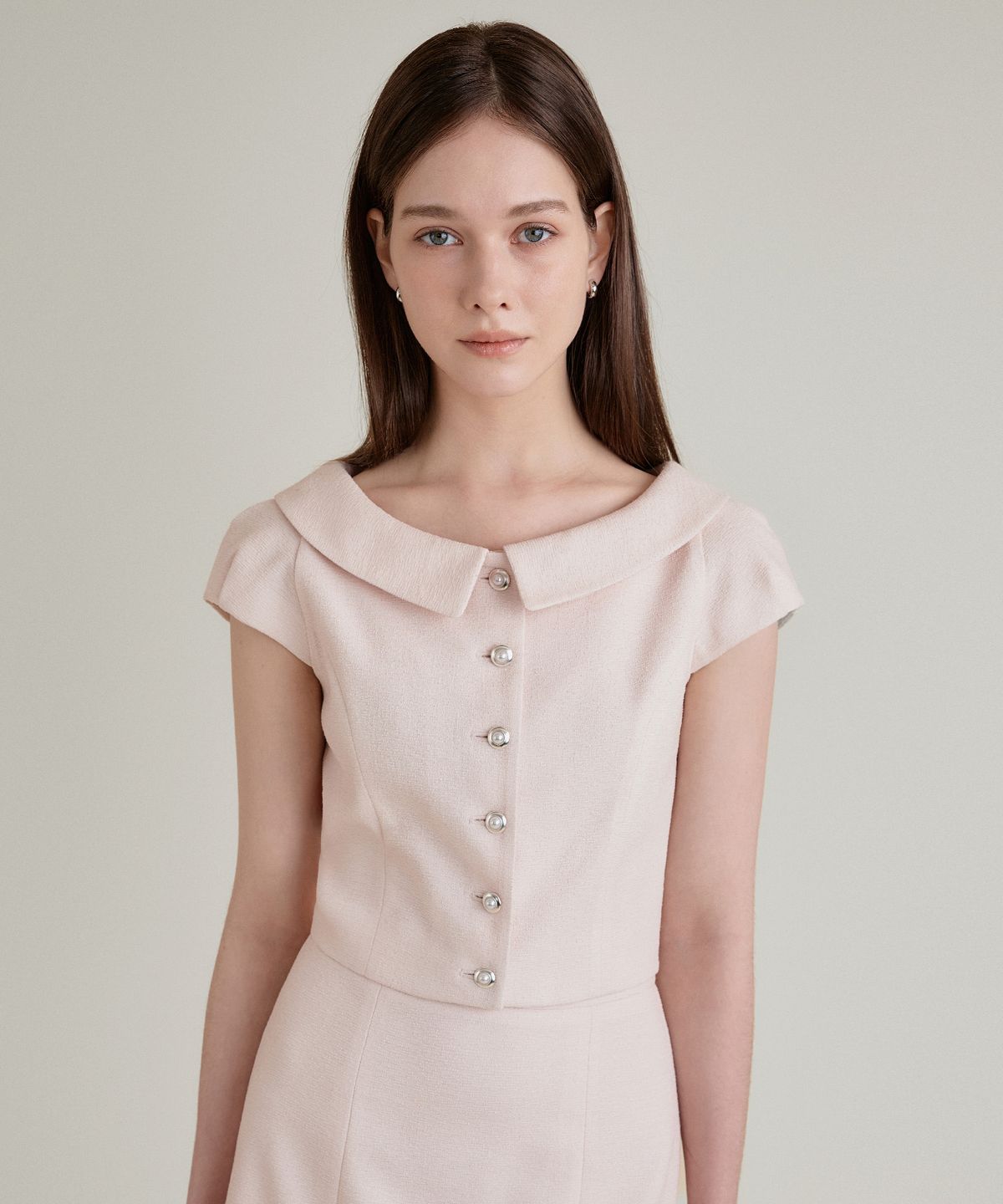 토와브(TOWAV) ANN SHORT SLEEVE JACKET_LIGHT PINK
