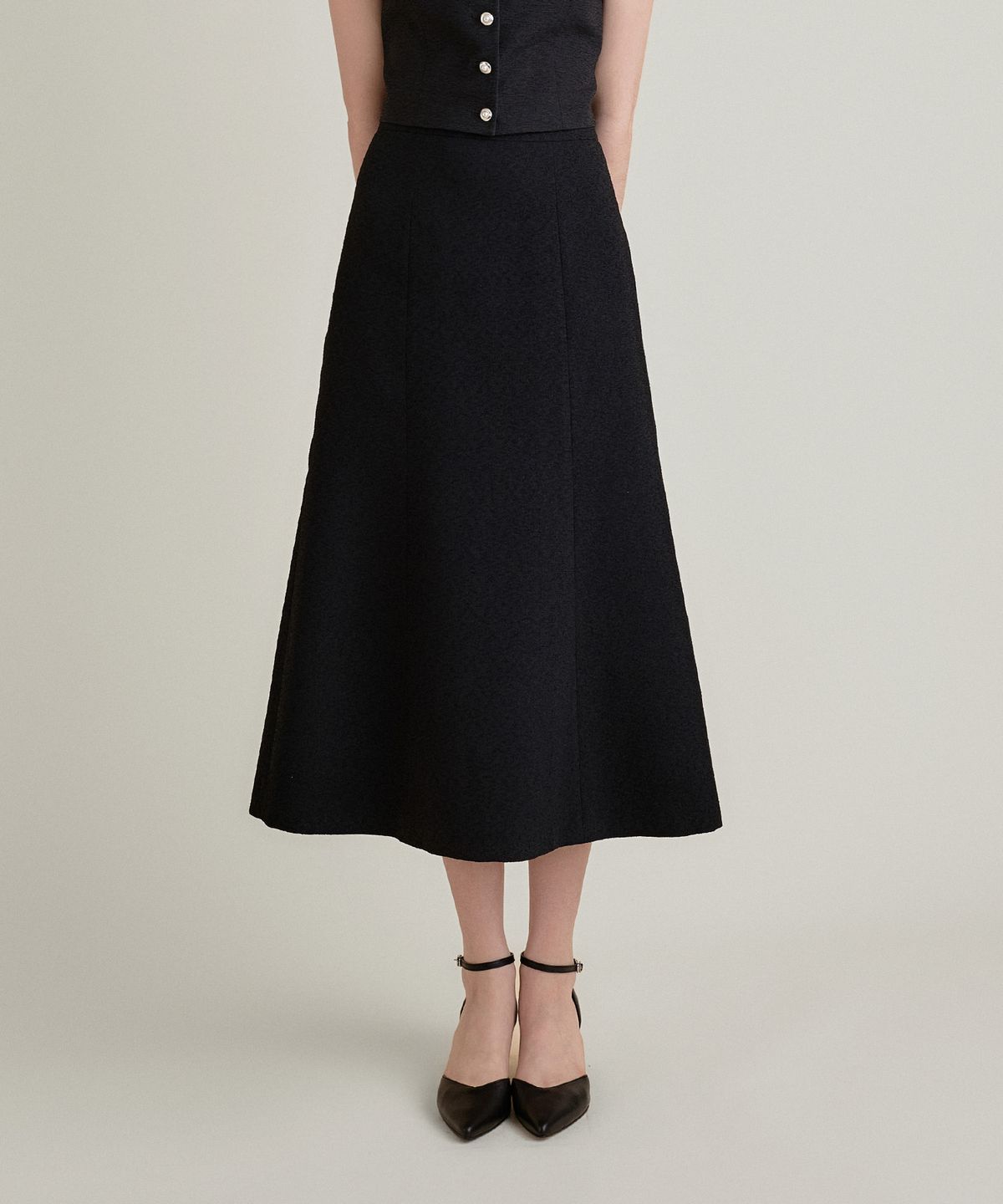 토와브(TOWAV) ANN MERMAID SKIRT_BLACK