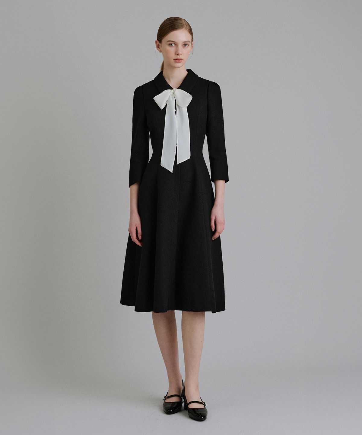 토와브(TOWAV) LINDY COLLAR DRESS_BLACK