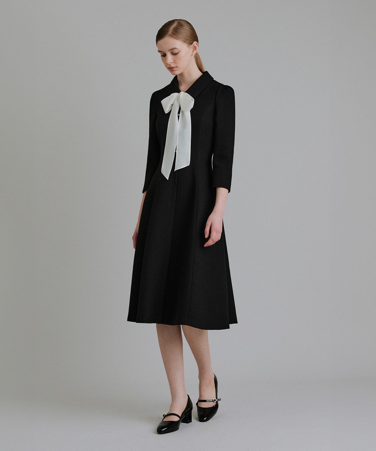 토와브(TOWAV) LINDY COLLAR DRESS_BLACK