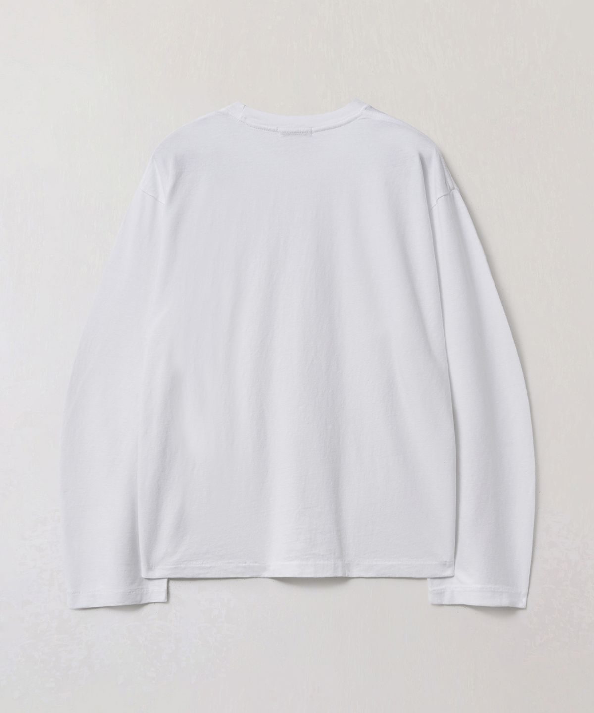 플라비즘(PLAVISM) Men Plain Relaxed Long Sleeve T-Shirt - White