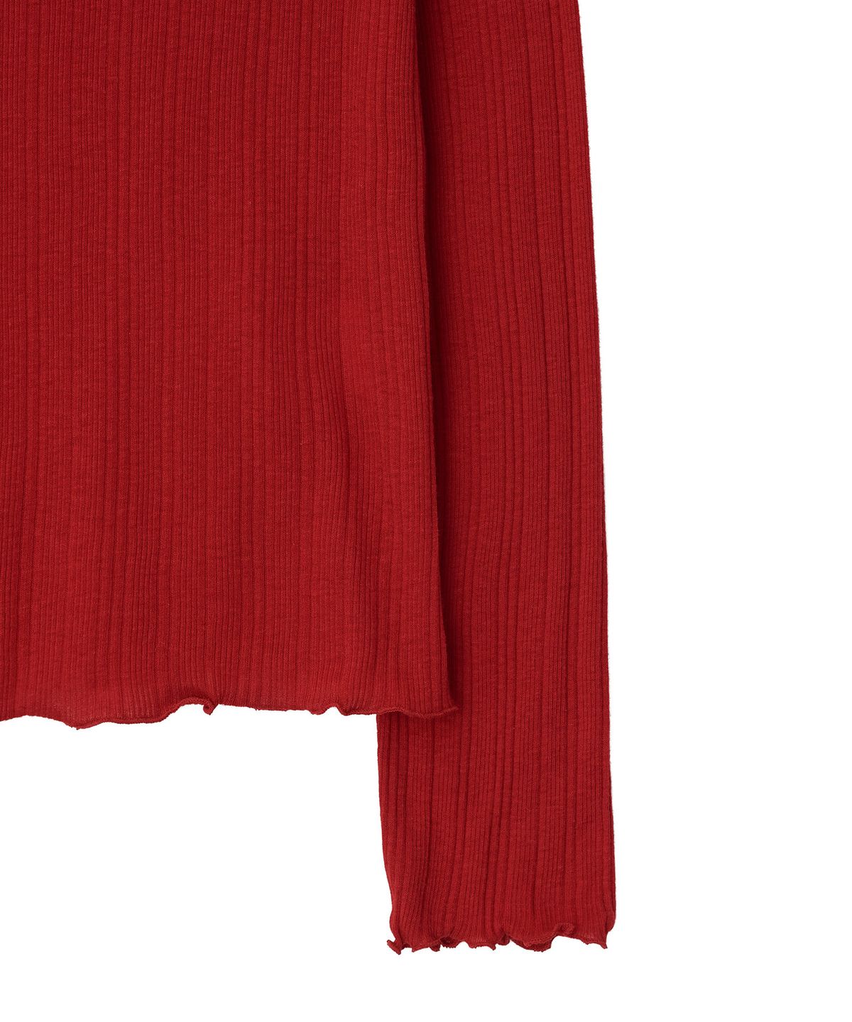 뉴루키(NEW LOOKY) Slim fit boat neck t-shirt  _Red