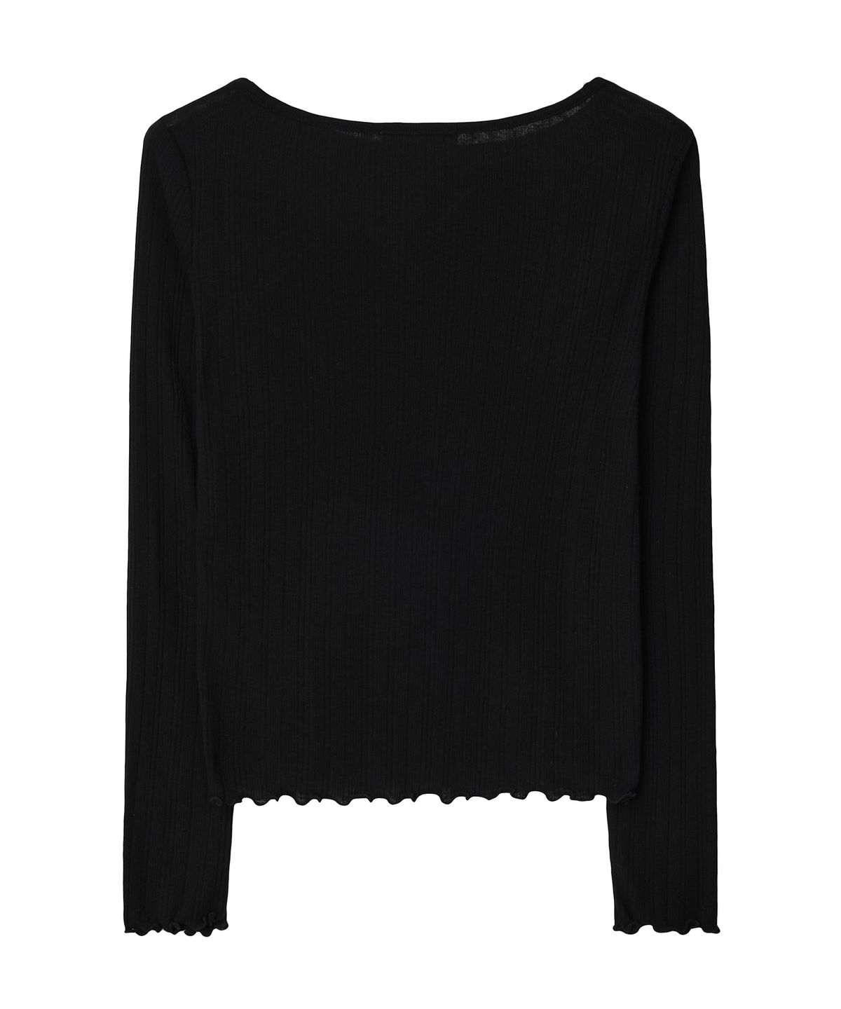 뉴루키(NEW LOOKY) Slim fit boat neck t-shirt  _Black