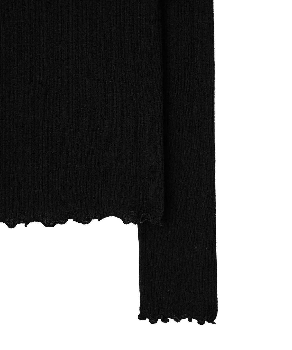 뉴루키(NEW LOOKY) Slim fit boat neck t-shirt  _Black