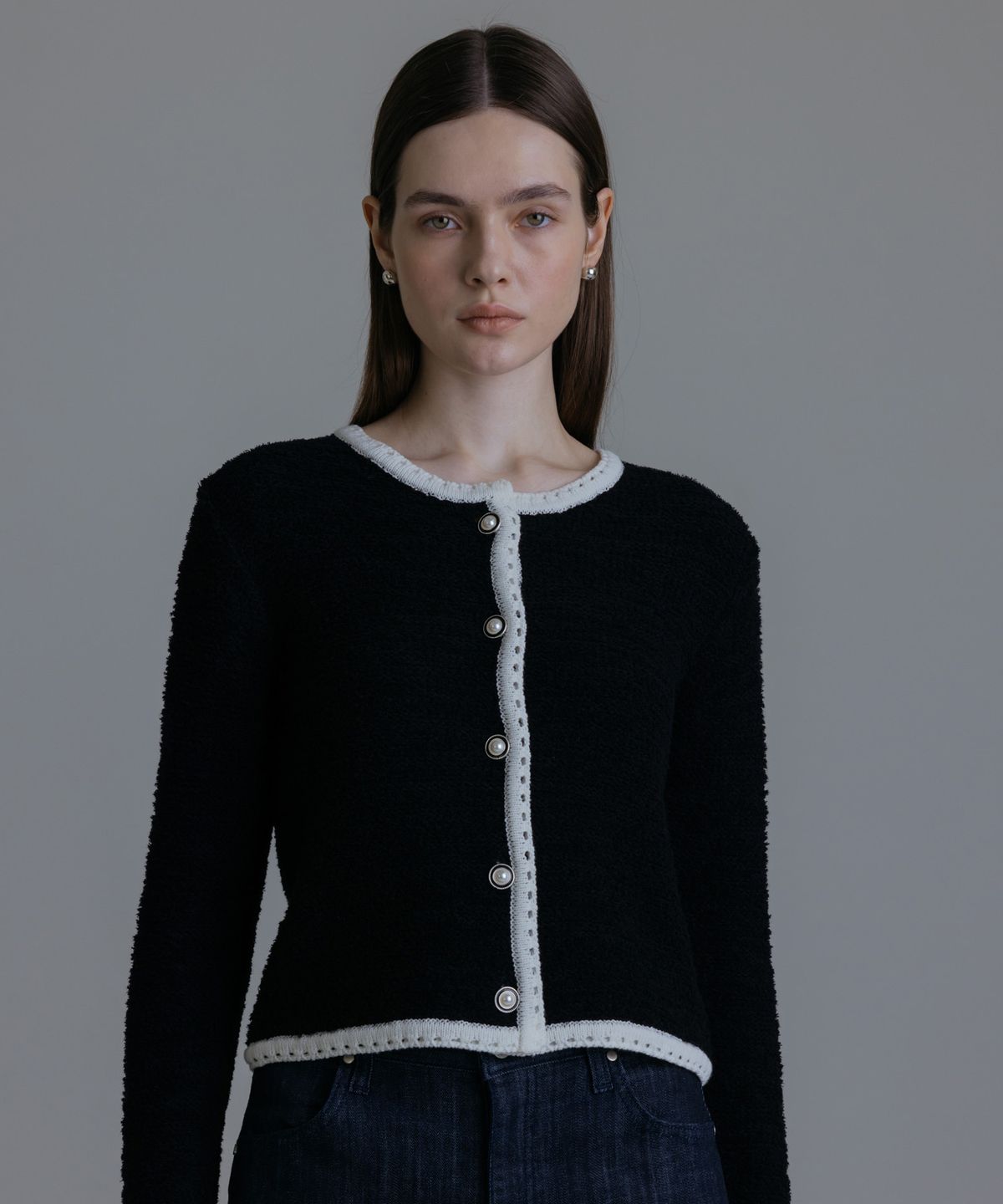토와브(TOWAV) ROSALIE TEXTURE CARDIGAN