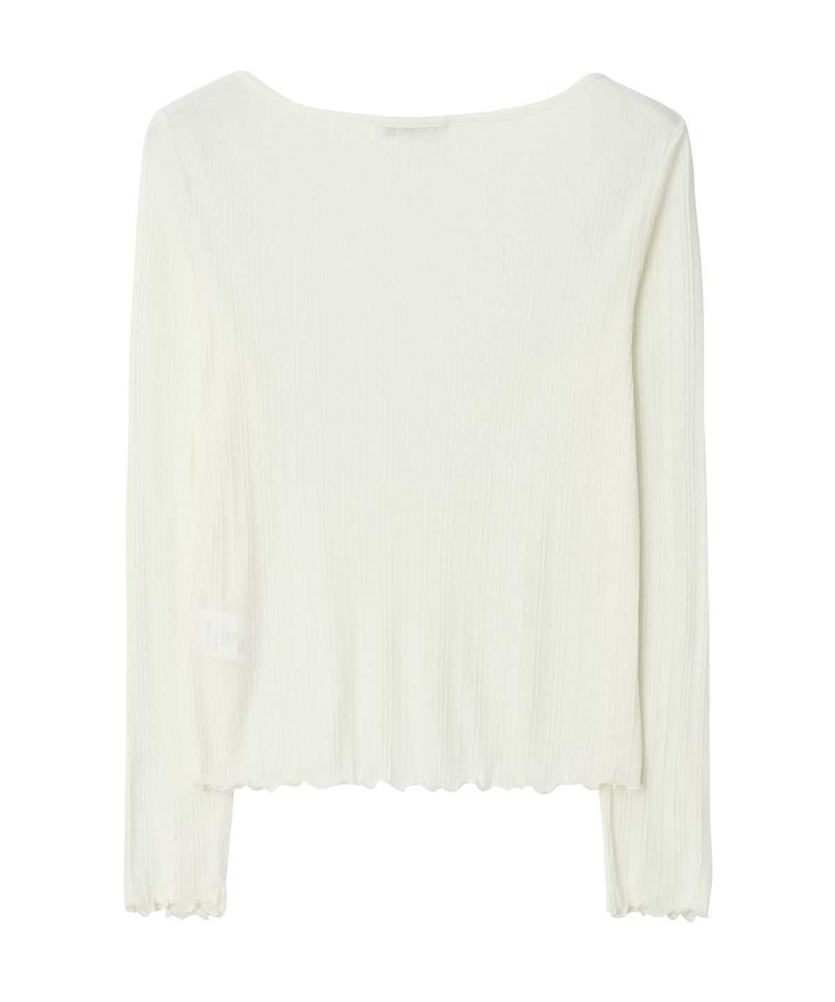뉴루키(NEW LOOKY) Slim fit boat neck t-shirt  _Ivory