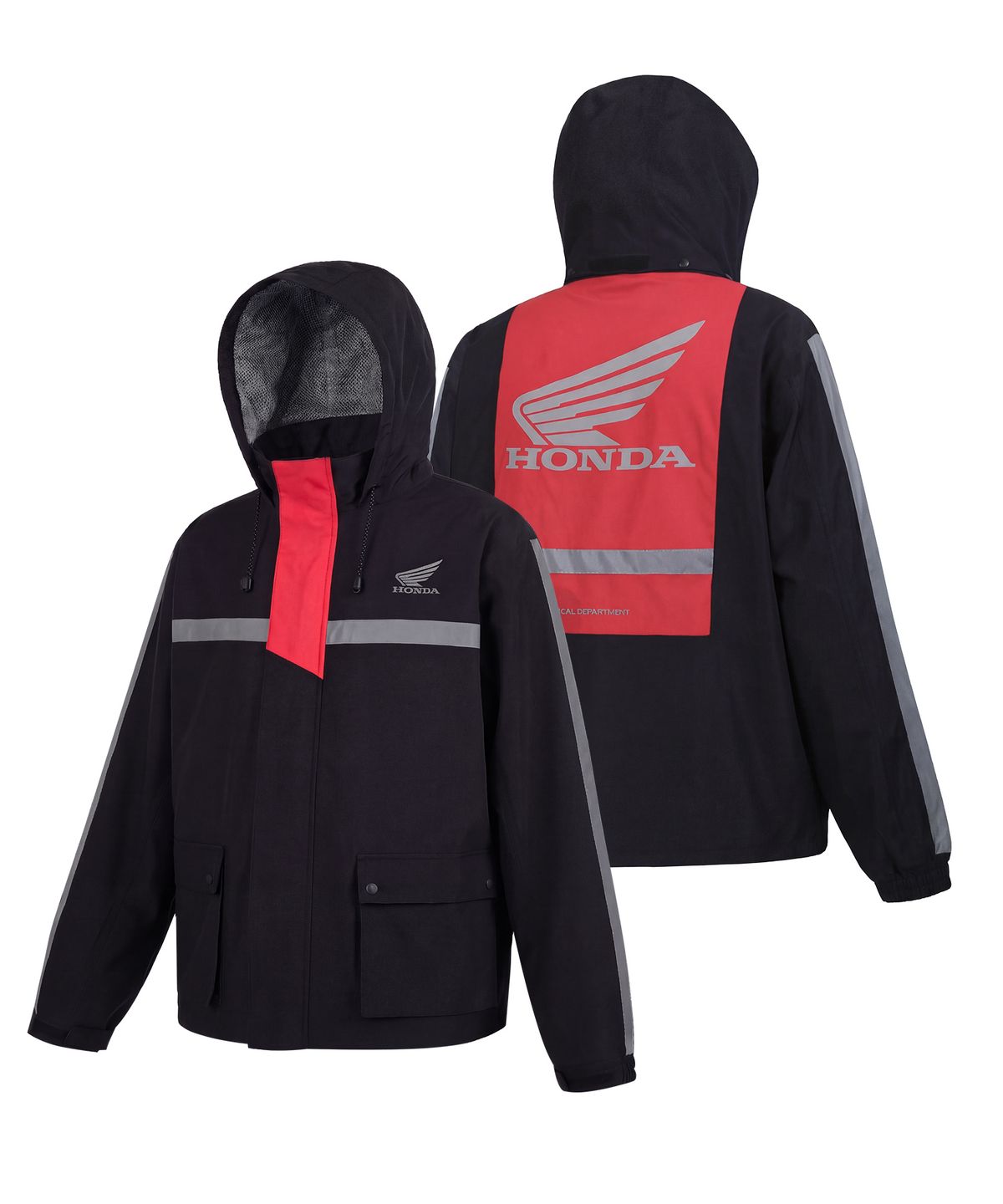 핍스 모터사이클(PHYPS MOTORCYCLE) City Rider Rain Shield Packable Jacket Set Red