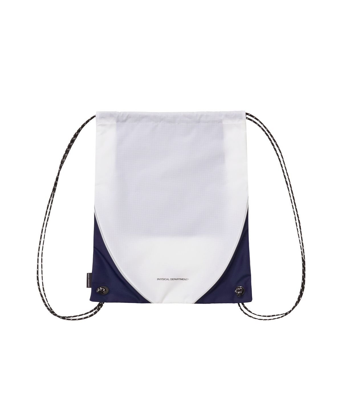 핍스 모터사이클(PHYPS MOTORCYCLE) Nylon Color Block Drawstring Bag White