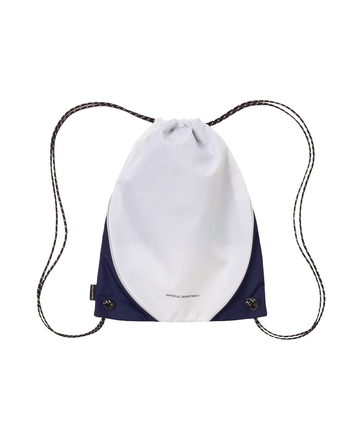 핍스 모터사이클(PHYPS MOTORCYCLE) Nylon Color Block Drawstring Bag White