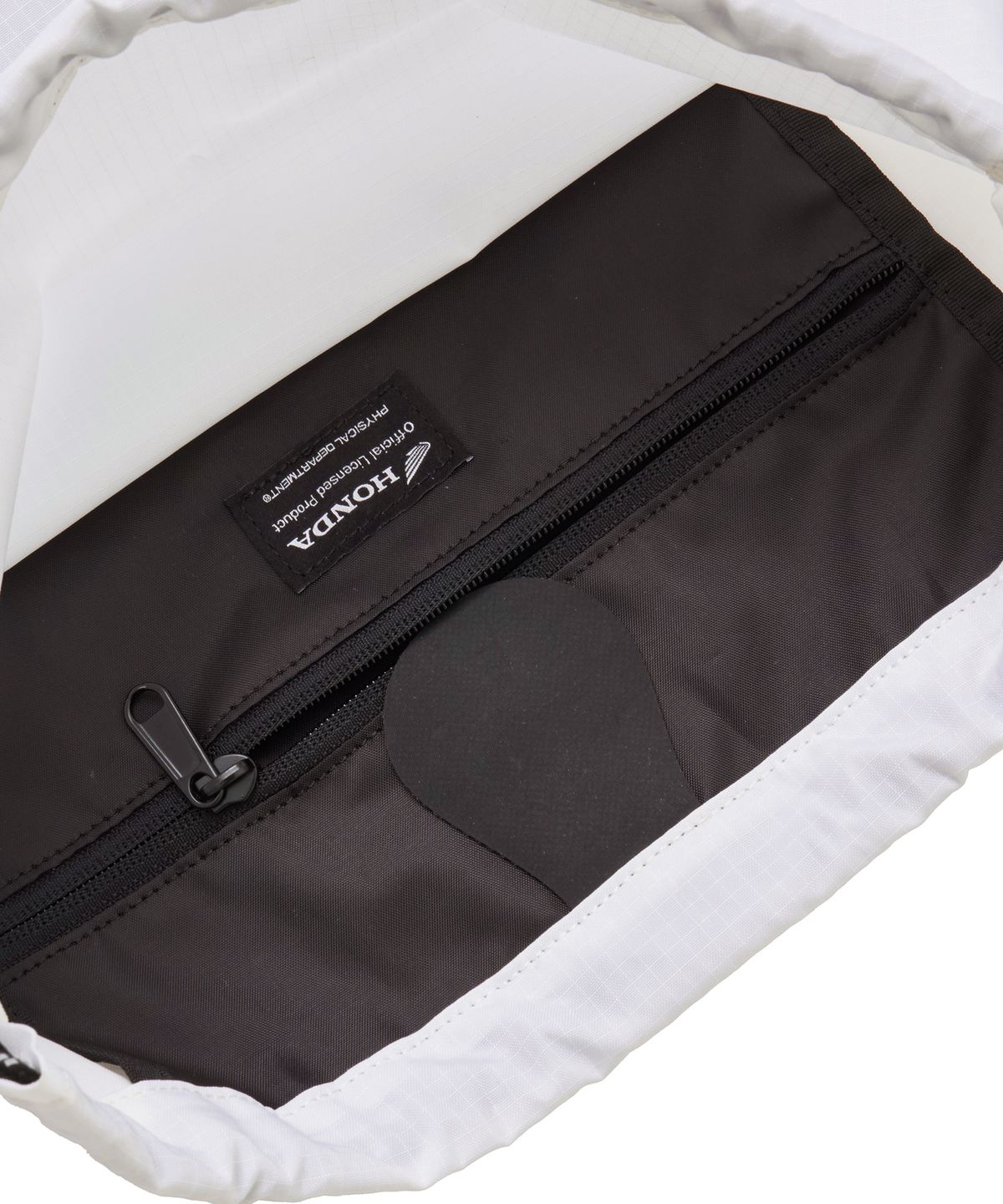 핍스 모터사이클(PHYPS MOTORCYCLE) Nylon Color Block Drawstring Bag White