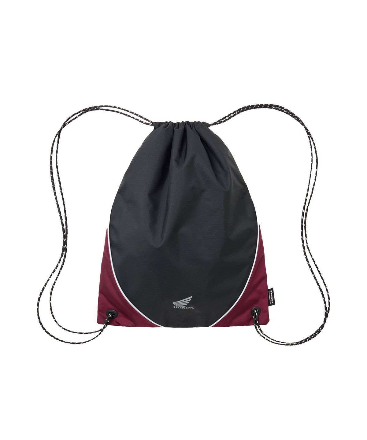 핍스 모터사이클(PHYPS MOTORCYCLE) Nylon Color Block Drawstring Bag Black
