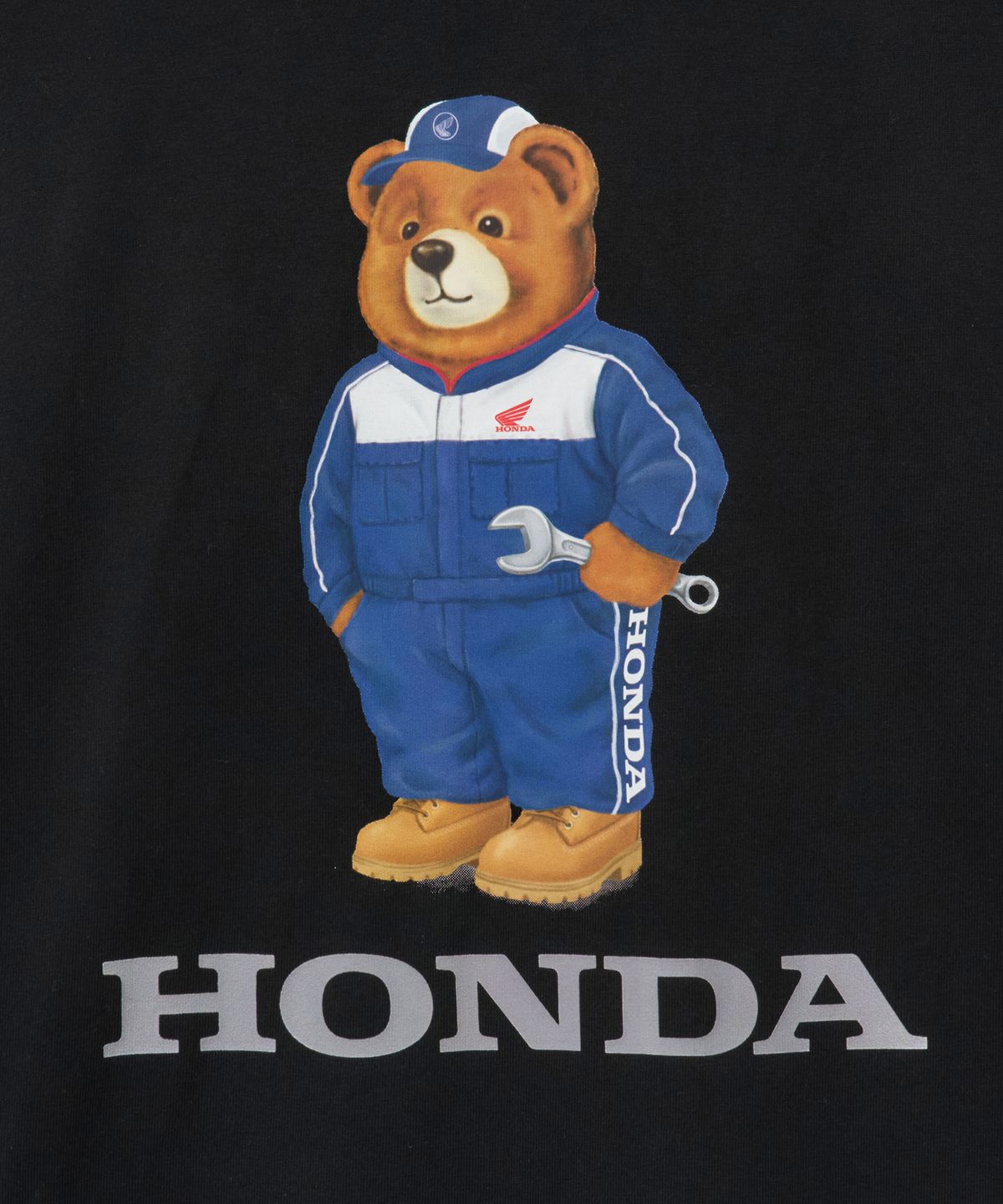 핍스 모터사이클(PHYPS MOTORCYCLE) Mechanic Bear Short Sleeve Black