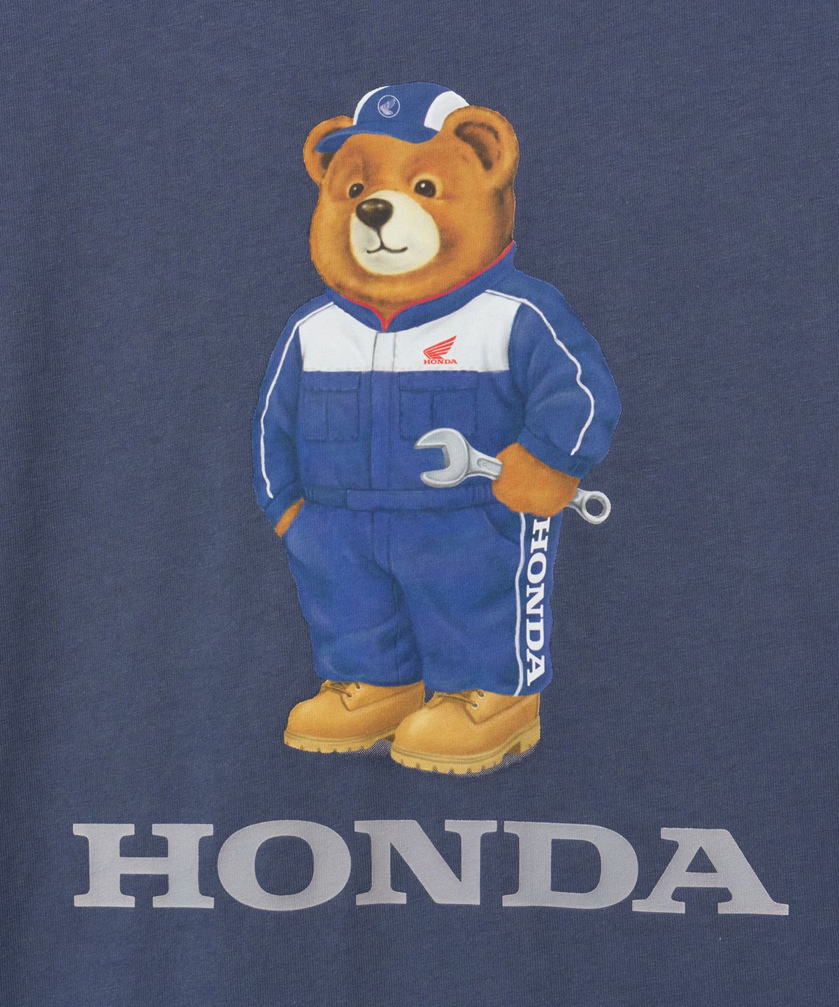 핍스 모터사이클(PHYPS MOTORCYCLE) Mechanic Bear Short Sleeve Navy