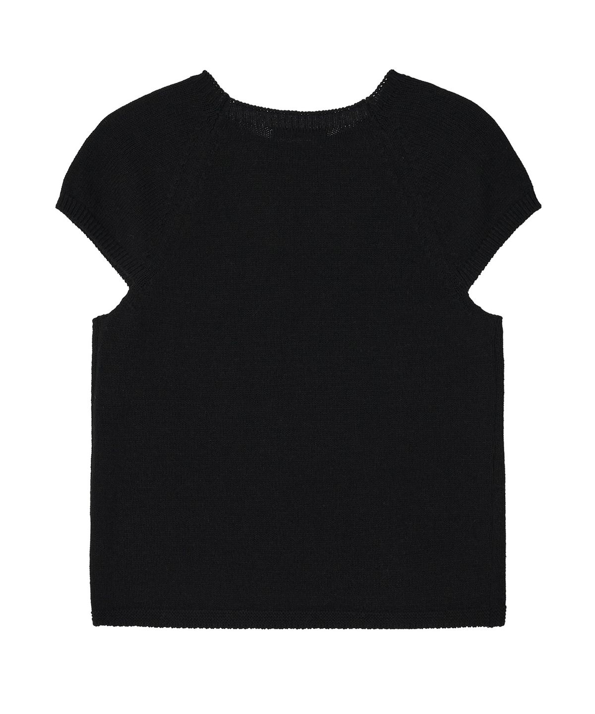 뉴루키(NEW LOOKY) Feminine short-sleeved knit_Black