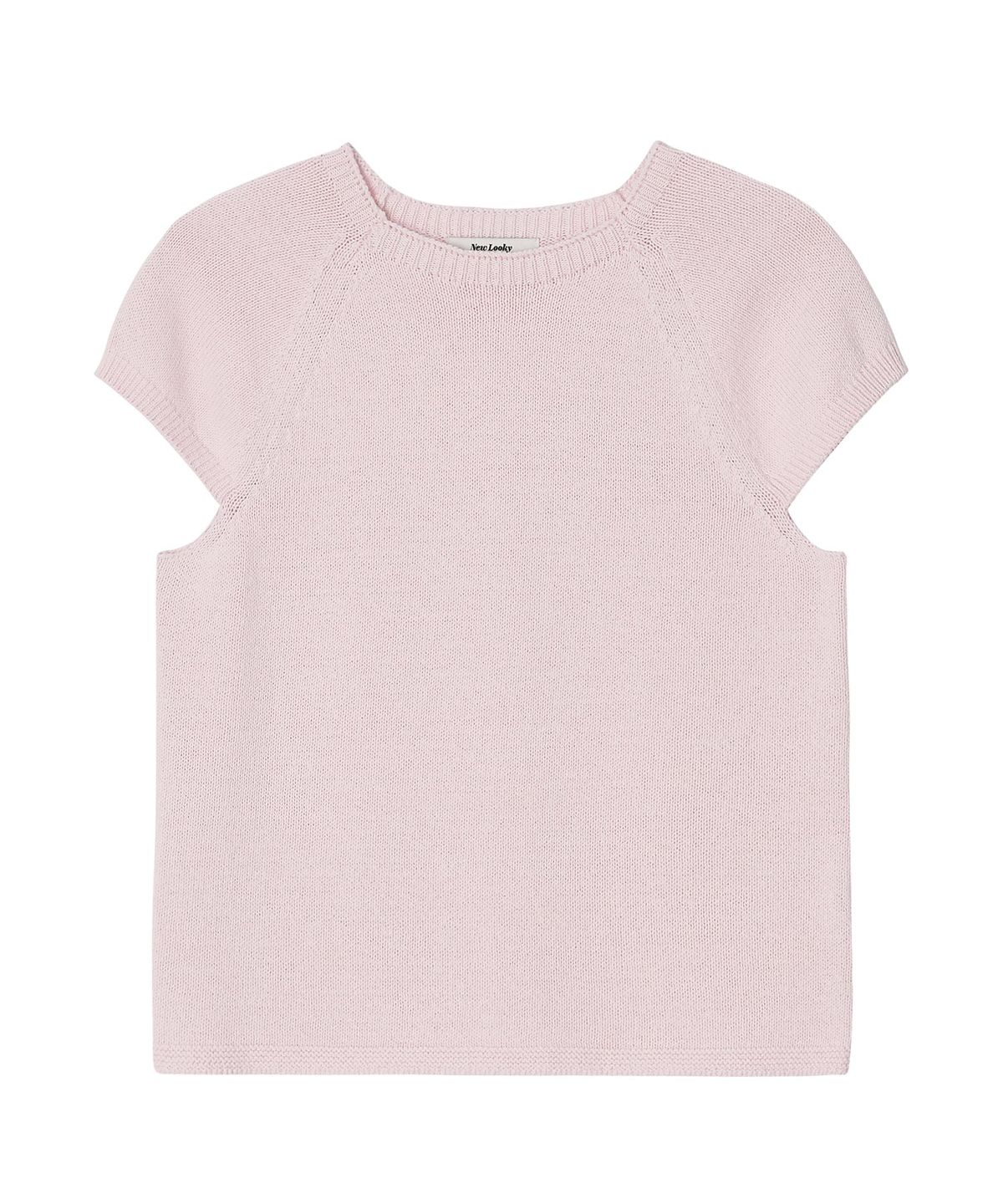 뉴루키(NEW LOOKY) Feminine short-sleeved knit_Light pink