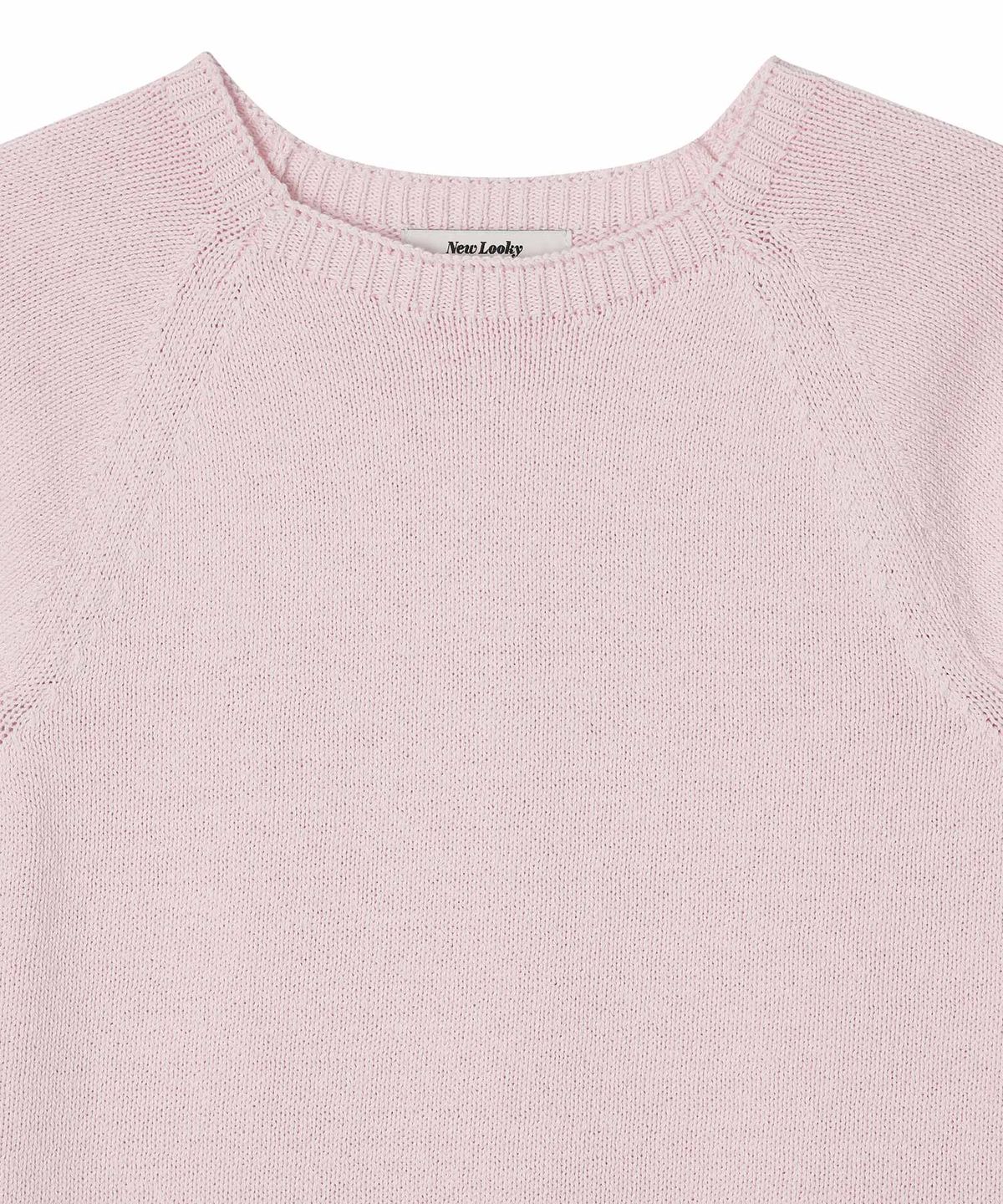 뉴루키(NEW LOOKY) Feminine short-sleeved knit_Light pink