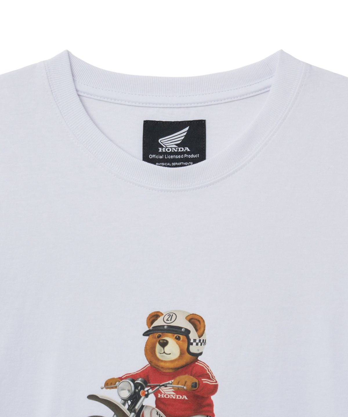 핍스 모터사이클(PHYPS MOTORCYCLE) Offroad Bear Short Sleeve White