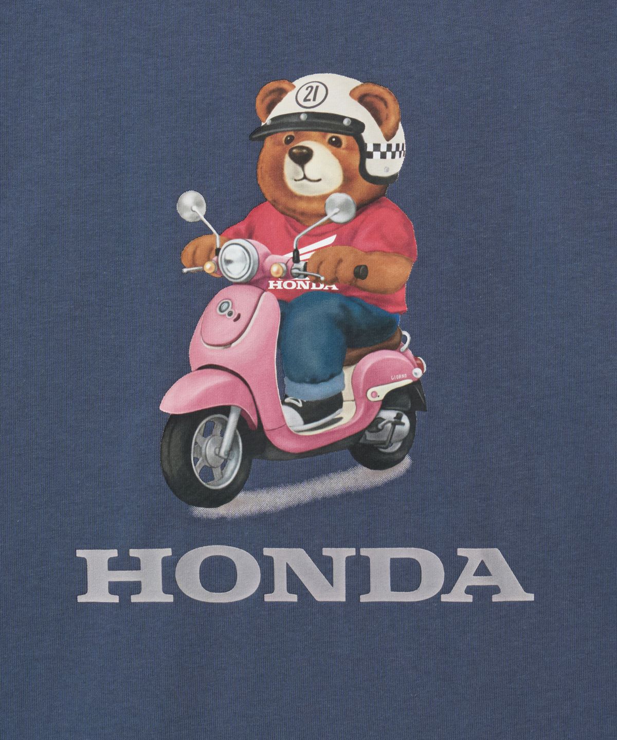 핍스 모터사이클(PHYPS MOTORCYCLE) Giorno Bear Short Sleeve Blue