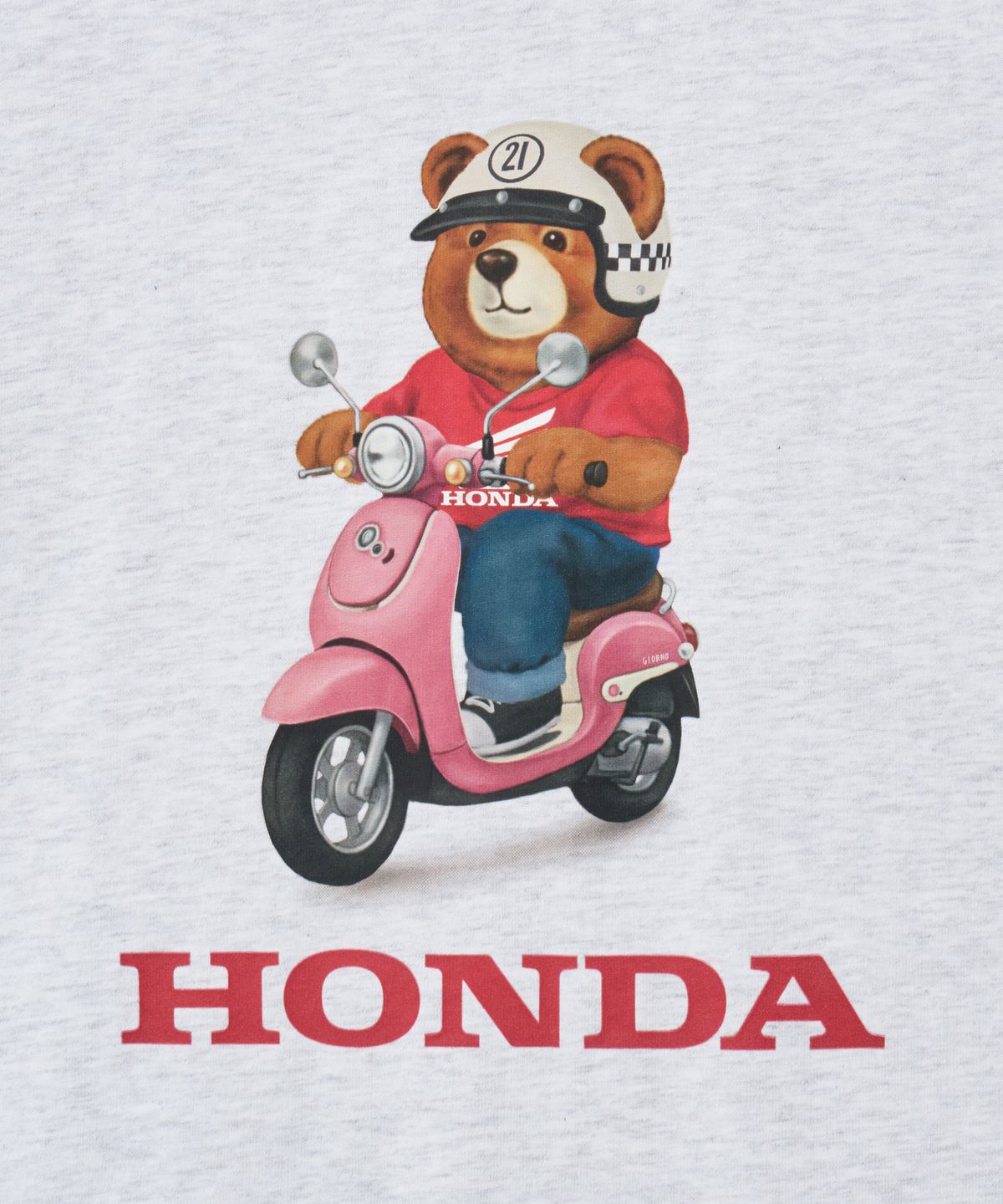 핍스 모터사이클(PHYPS MOTORCYCLE) Giorno Bear Short Sleeve Light Gray