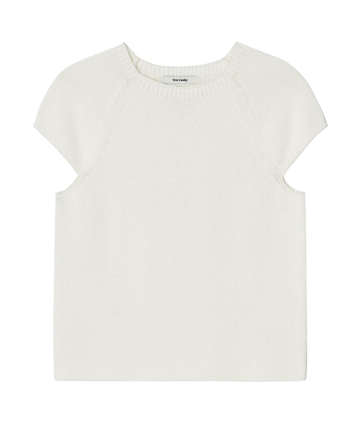 뉴루키(NEW LOOKY) Feminine short-sleeved knit_Ivory