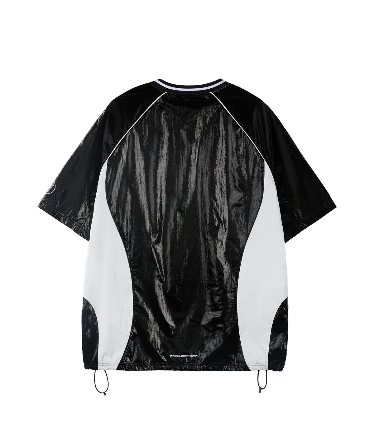핍스 모터사이클(PHYPS MOTORCYCLE) Glosy Nylon V Neck Short Sleeve Black